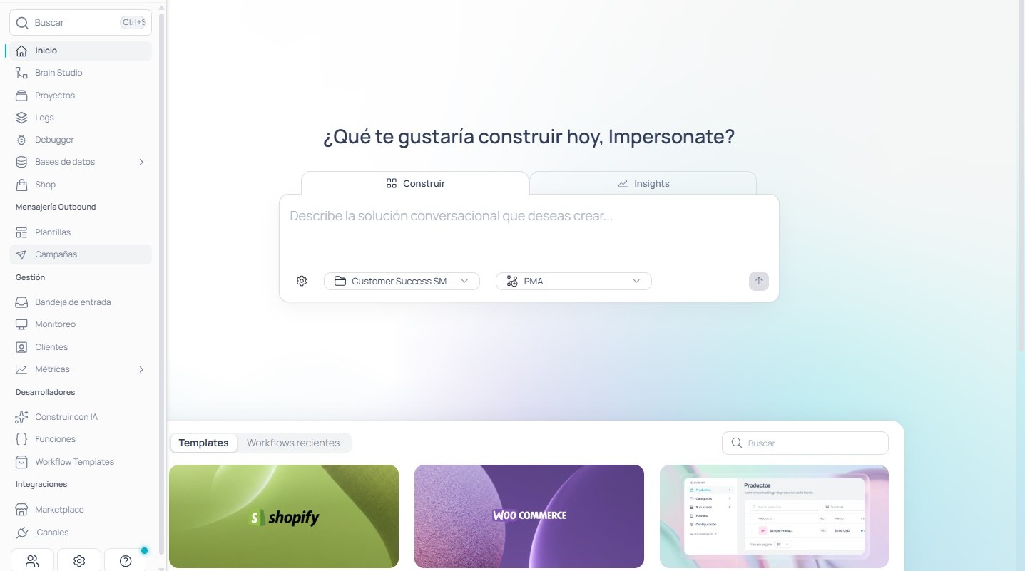 Home de la plataforma Jelou